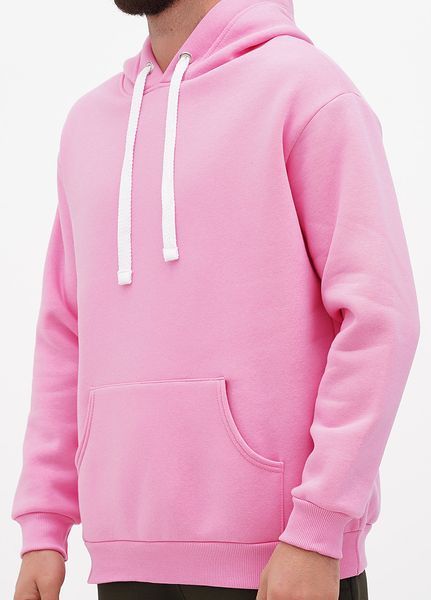 Худі чоловічий теплий подовжений Oversize рожевий 02 1309692047 фото